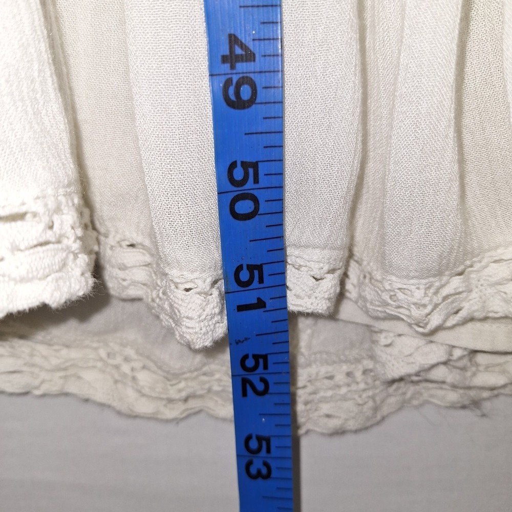 Kimchi Blue Lace Ruffle Maxi Dress Women's 2 Dove Crinkle Gauze Unben Outfitters - Picture 13 of 16